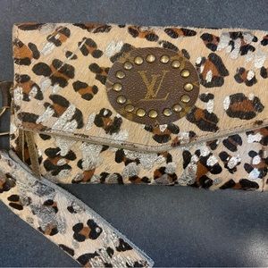 Authentic upcycled  LV wallet/ wristlet
